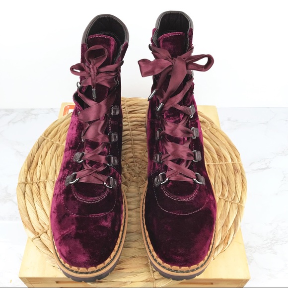 Sam Edelman Browan Velvet Ribbon Lace Up Boot - Picture 3 of 10